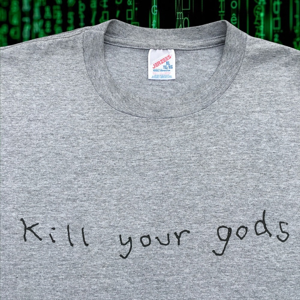 Vintage Rare D'Gruve Kill Your God's Shirt size XL Christian Rock